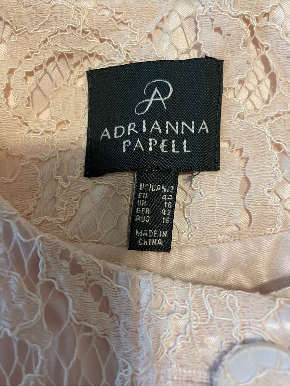 Adrianna Papell vintage Pale Blush Lace Coat Dress - Picture 4 of 8